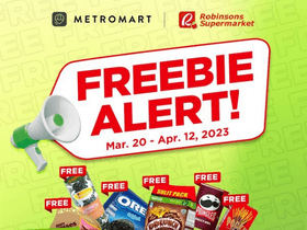 Metromart Robinsons Supermarket FREEBIE Alert: Get FREEBIE on Min. Spend ₱1,000